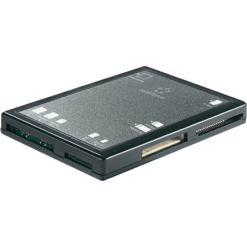 Vanjski čitač memorijskih kartica USB 2.0 CR01e Renkforce crni slika