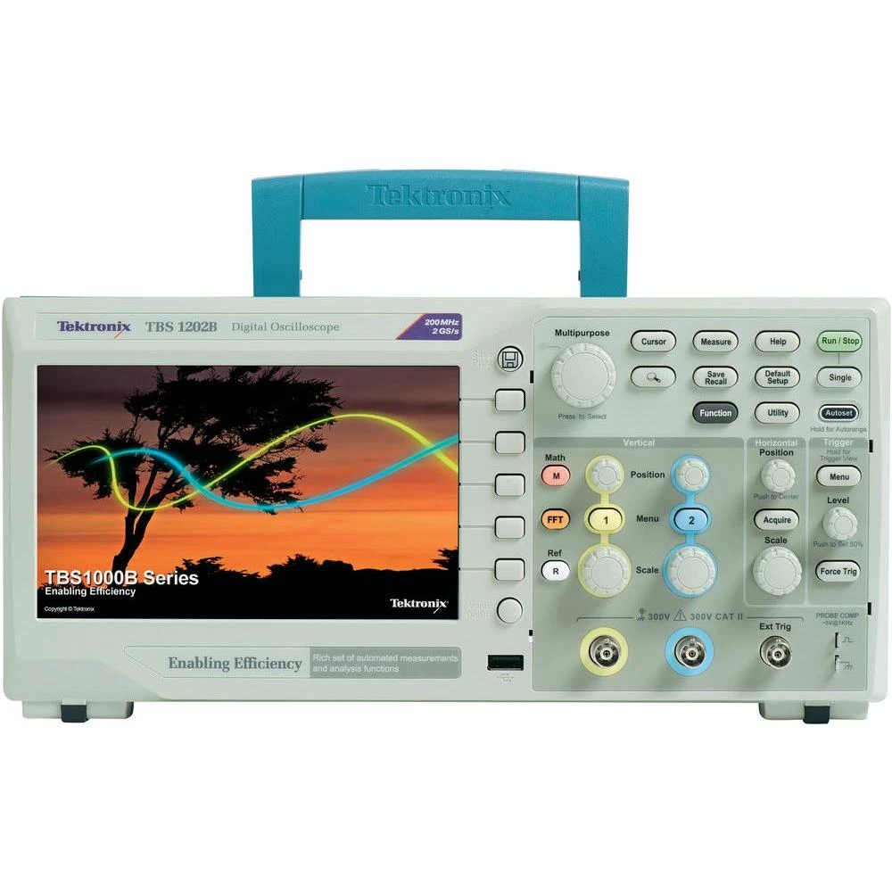 2-kanalni digitalni osciloskop s memorijom Tektronix TBS1102B, pojasna širina: 100 MHz slika