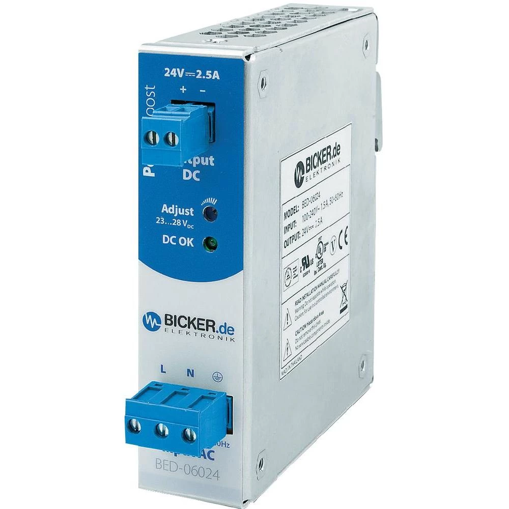 Uređaj za napajanje za DIN-šine (DIN-Rail) Bicker Elektronik BED-06024 28 V/DC 2 slika
