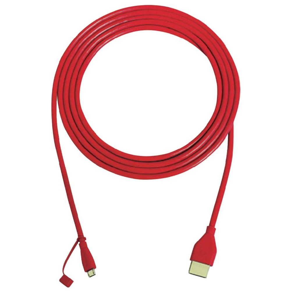 MHL adapterski kabel Oehlbach [1x USB 2.0 utikač Micro-B  1x HDMI-utikač] 1.40m, crven slika