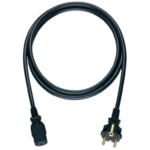 Strujni kabel [1x utikač za hladne uređaje C14 - 1x zaštitni utikač] 3 m crni Oehlbach slika