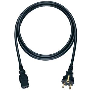 Strujni kabel [1x utikač za hladne uređaje C14 - 1x zaštitni utikač] 5 m crni Oehlbach slika