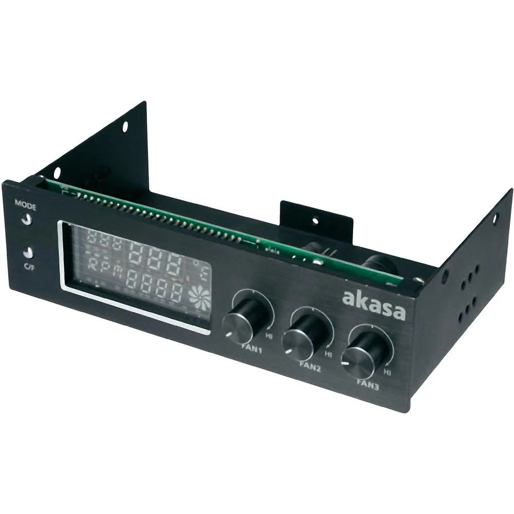 Upravljač ventilatora Akasa13,3 cm (5.25") s ekranom i alarmom slika