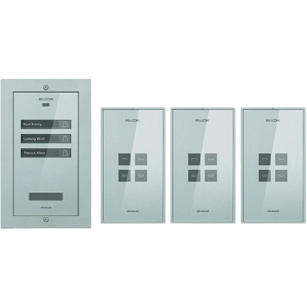 Portafon s kablom, komplet Bellcome KIT.APA.3F0.BLS 3 obiteljska kuća, srebrni slika