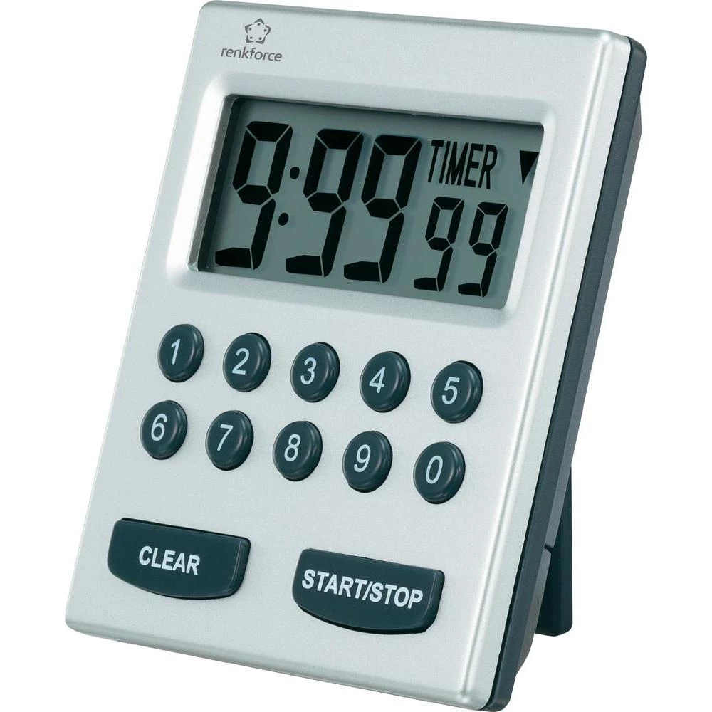 Renkforce Mjerač vremena (D x Š) 75 mm x 63 mm srebrni slika