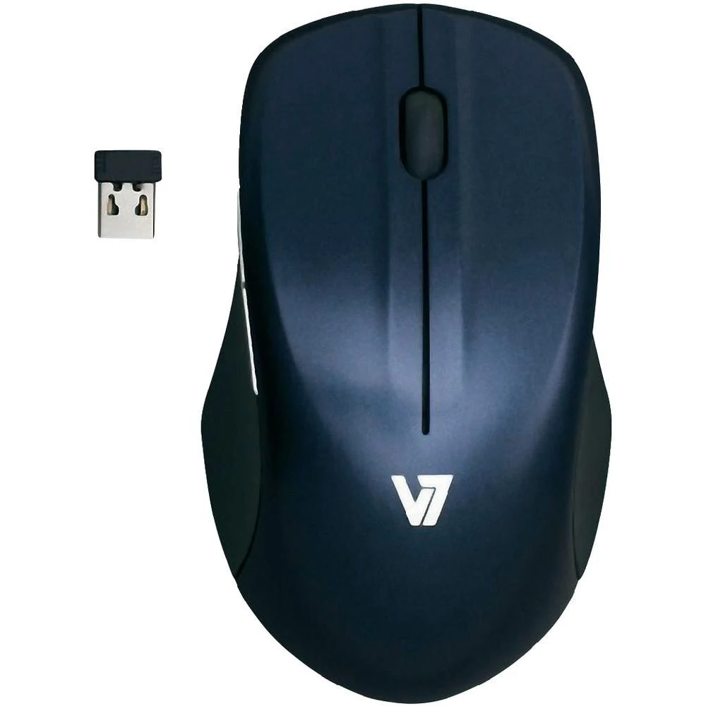 Radijski miš optički V7 Videoseven Blue Trace plavi, crni MV5000202-8EB slika