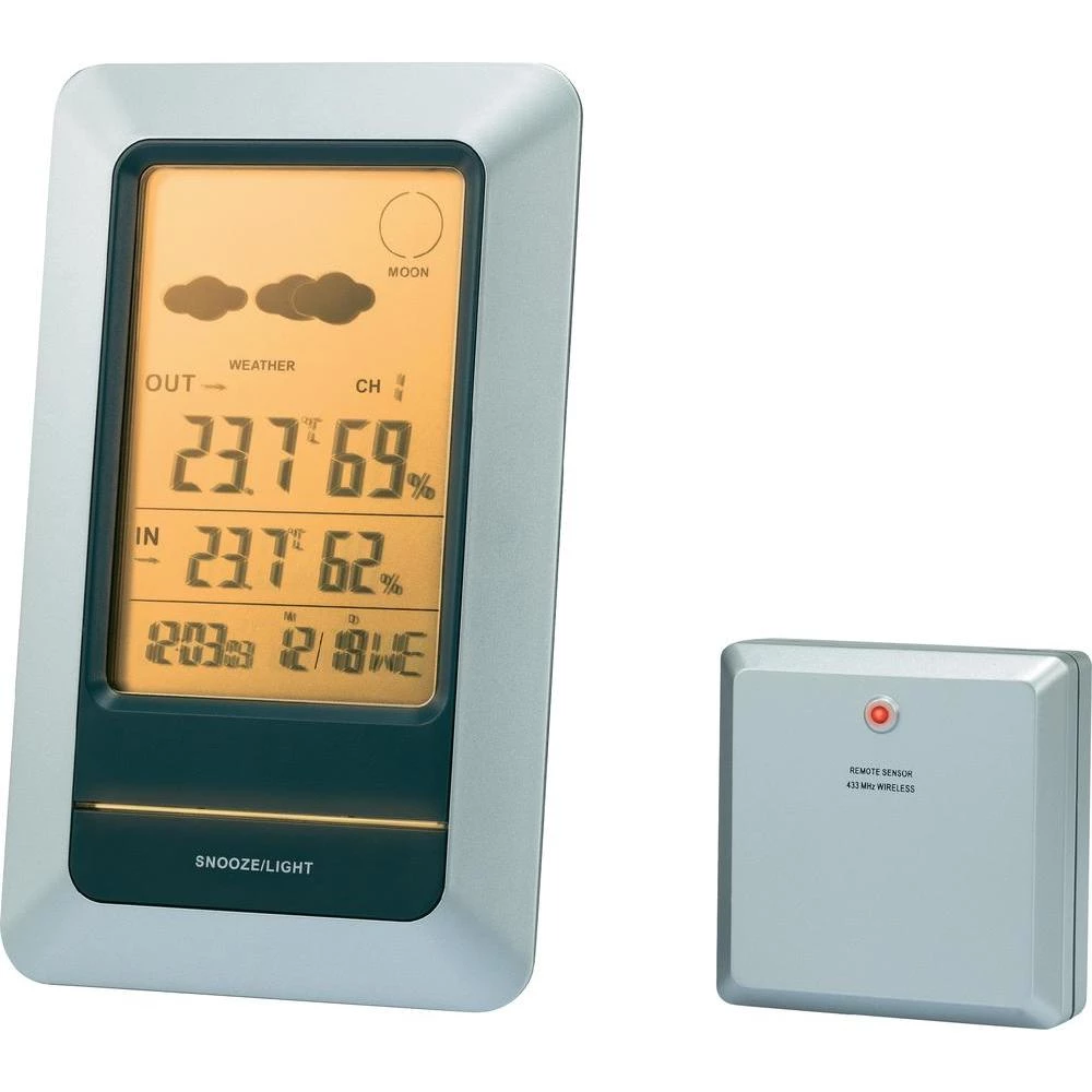 Bežični termometar KL8810 Basetech unutarnji/vanjski broj senzora maks.=3 slika