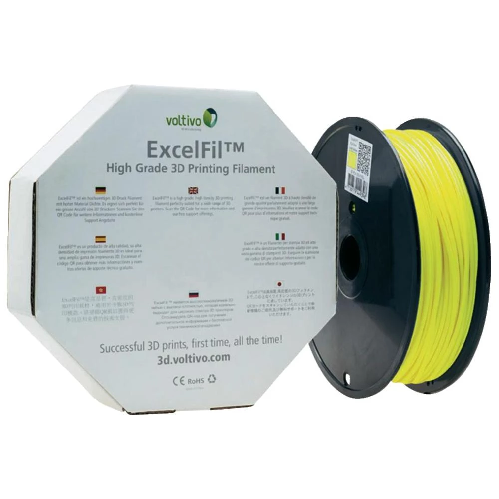 Filament Voltivo EF-ABS-175-CYELL ABS plastika 1.75 mm žuta slika