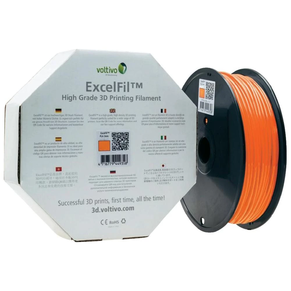 Filament Voltivo EF-PLA-300-SORAN PLA plastika 3 mm narančasta slika