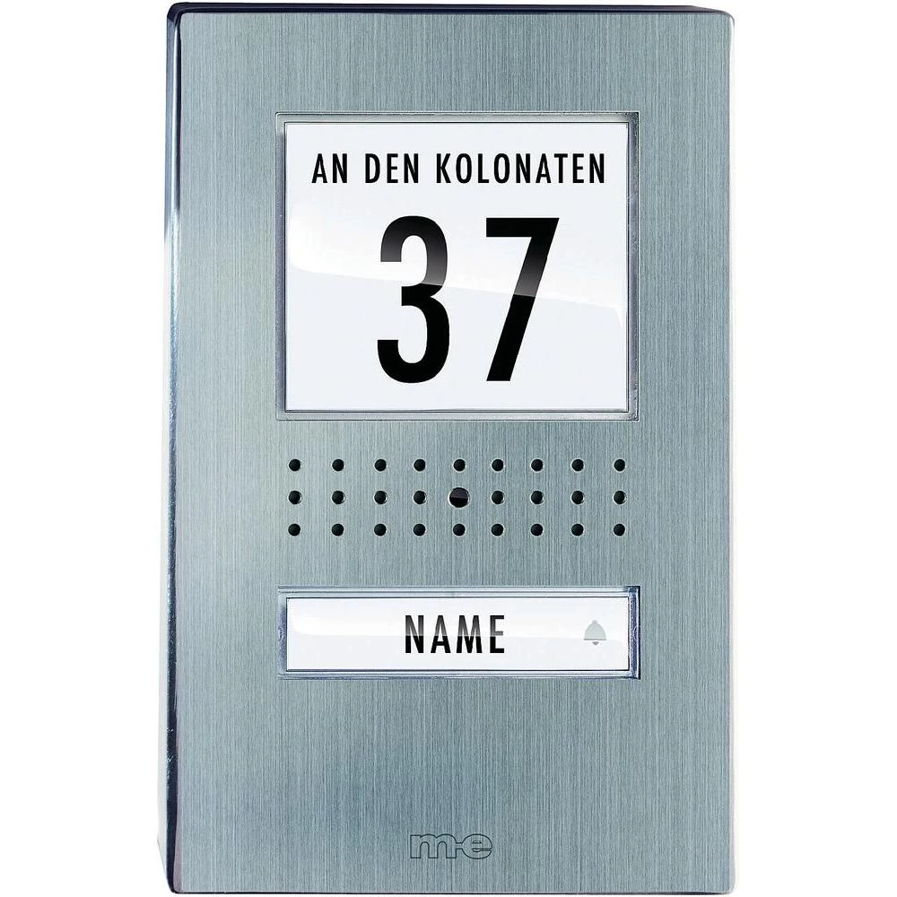 Video portafon s kablom, vanjska jedinica m-e modern-electronics VDV 510.1 EG 1 obiteljska kuća, plemeniti čelik slika