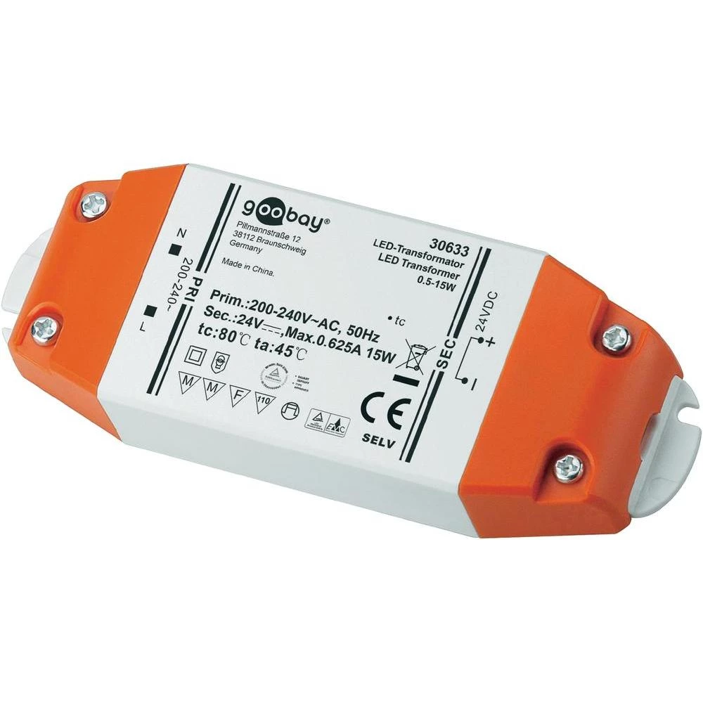 LED pogonski sklop Goobay LED transformator DC pogon 24 Volt 0,5 - 15 W 30633 slika