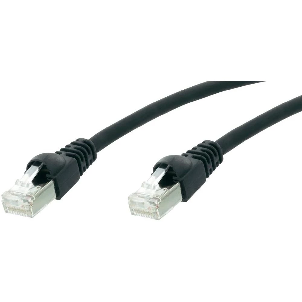 RJ45 mrežni kabel CAT 5e F/UTP [1x RJ45 utikač - 1x RJ45 utikač] 5 m crni nezapa slika