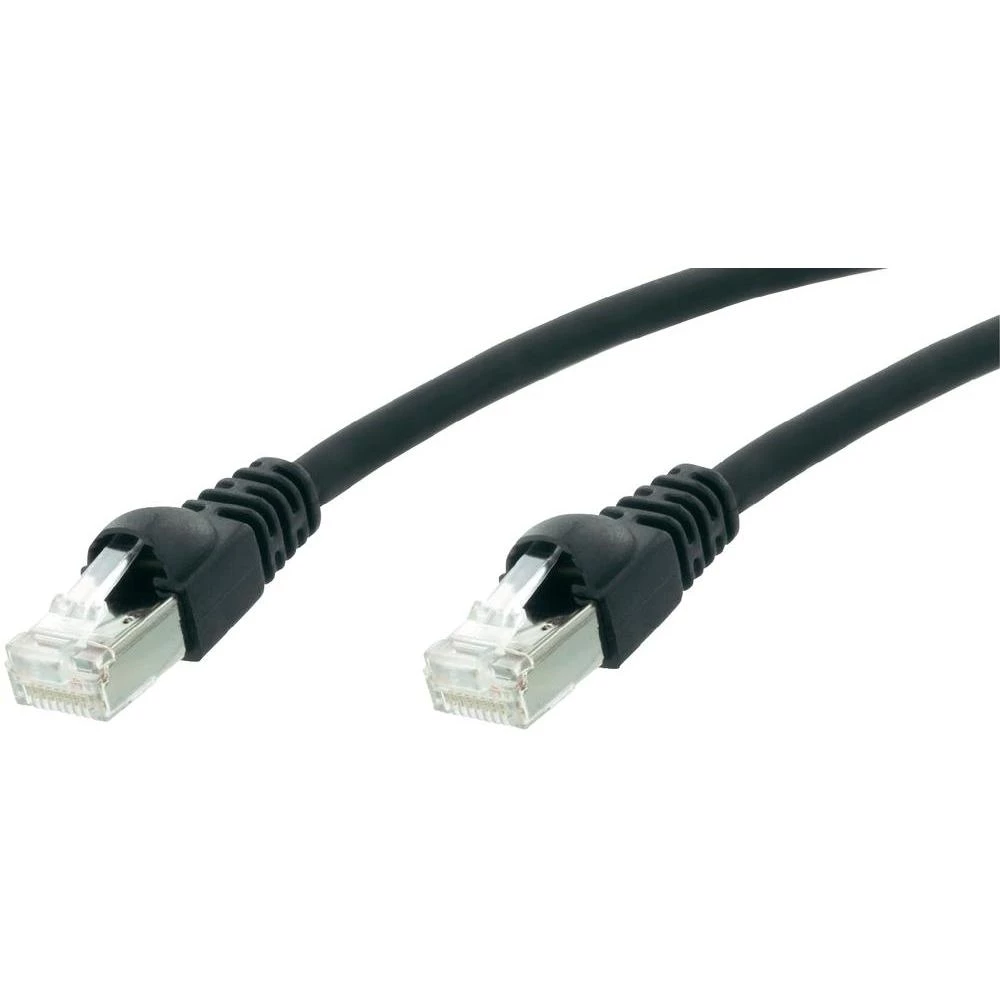 RJ45 mrežni kabel CAT 5e F/UTP [1x RJ45 utikač - 1x RJ45 utikač] 7.50 m crni nezapal., zaštićeni L00004D0062 Telegärtner slika