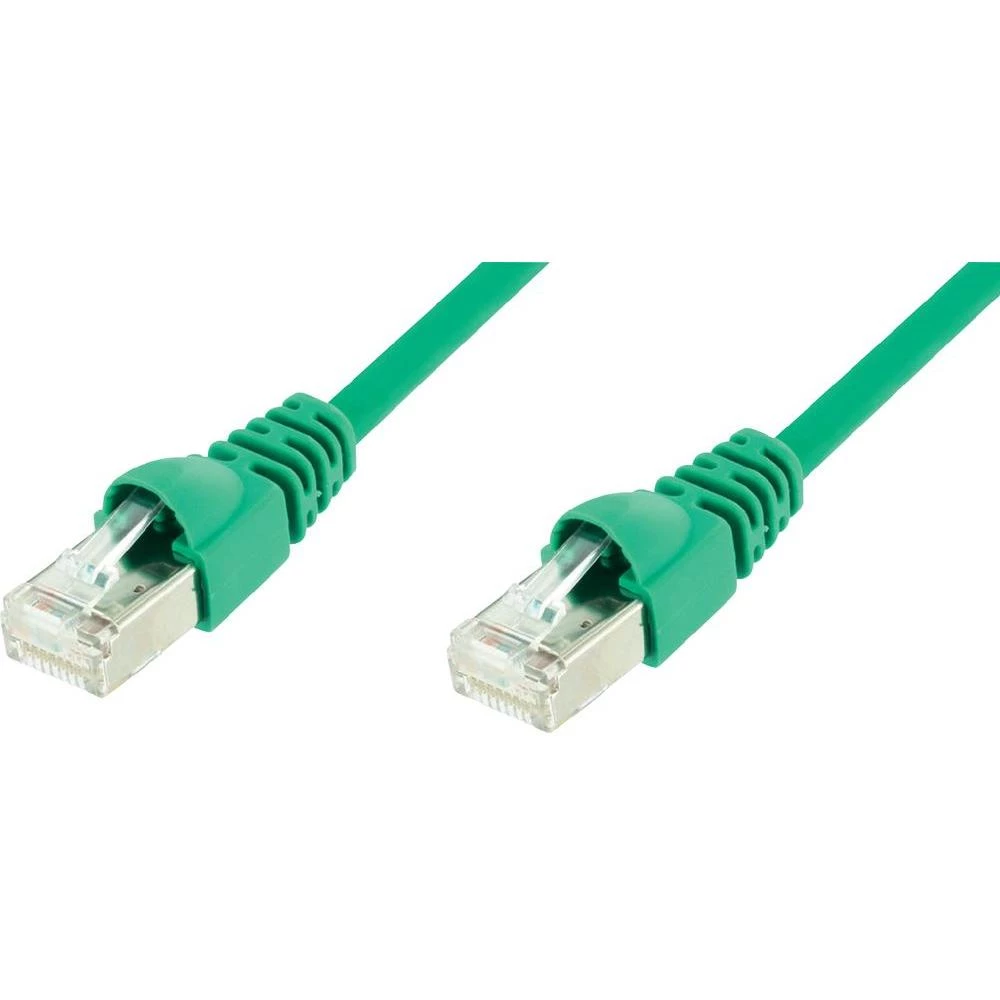 RJ45 mrežni kabel CAT 5e F/UTP [1x RJ45 utikač - 1x RJ45 utikač] 25 m zeleni nezapal., zaštićeni L00006D0084 Telegärtner slika