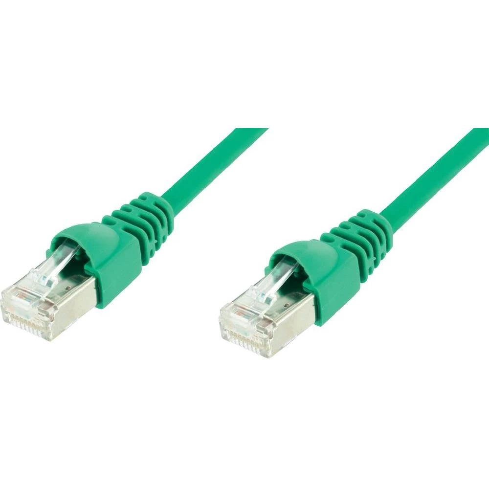 RJ45 mrežni kabel CAT 5e F/UTP [1x RJ45 utikač - 1x RJ45 utikač] 50 m zeleni nezapal., zaštićeni L00006D0085 Telegärtner slika