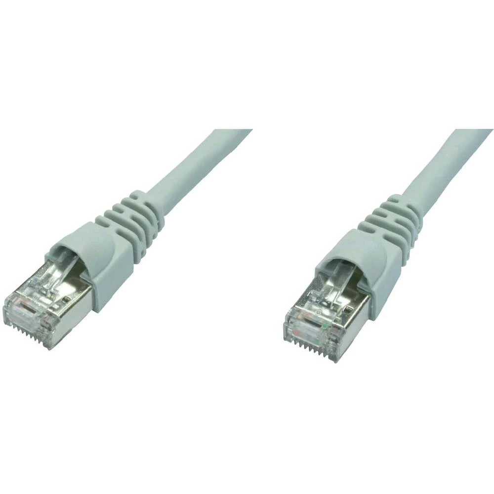 RJ45 mrežni kabel CAT 6A S/FTP [1x RJ45 utikač - 1x RJ45 utikač] 0.50 m bijela nezapaljivi, sa zaštitom slika