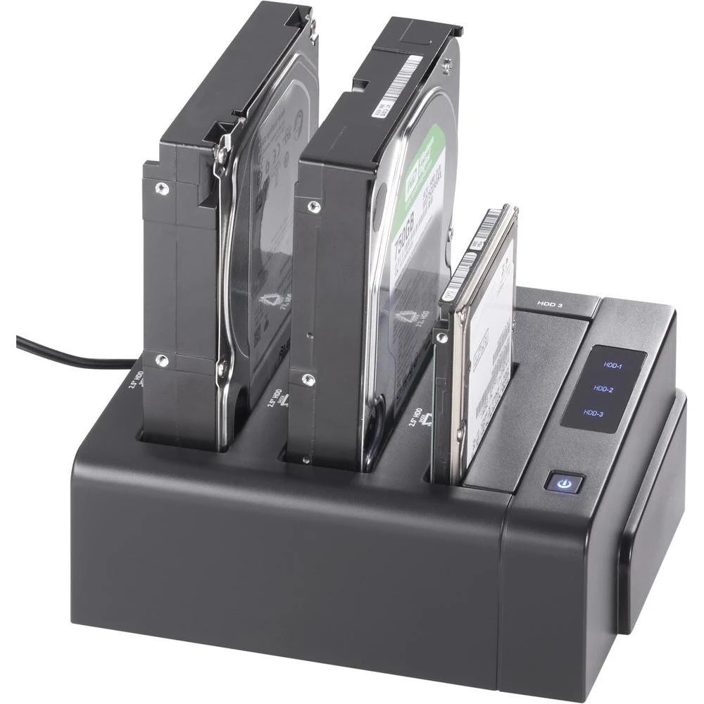 USB 3.0, eSATA SATA 3-portna stanica za tvrde diskove Renkforce slika