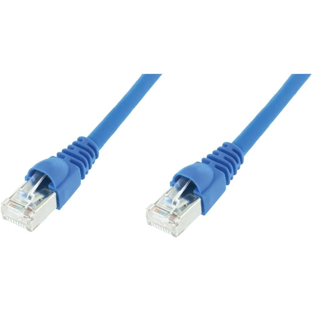 RJ45 mrežni kabel CAT 5e F/UTP [1x RJ45 utikač - 1x RJ45 utikač] 1 m plavi nezap slika