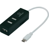 3-portni USB 2.0-Hub s ugrađenim SD čitačem kartica i OTG funkcijom Renkforce, c