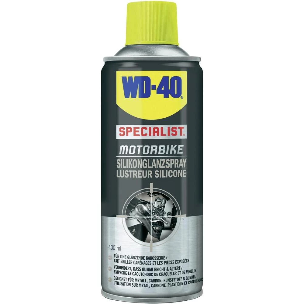 WD40 Company 56344-Svjetleće silikonsko sredstvo u raspršivaču za motocikle, 400 slika