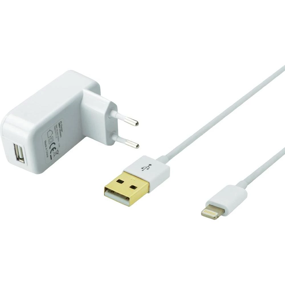 Set od 2 USB punjača utičnica ednet 31042 Apple Dock utikač Lightning, USB 2100 slika