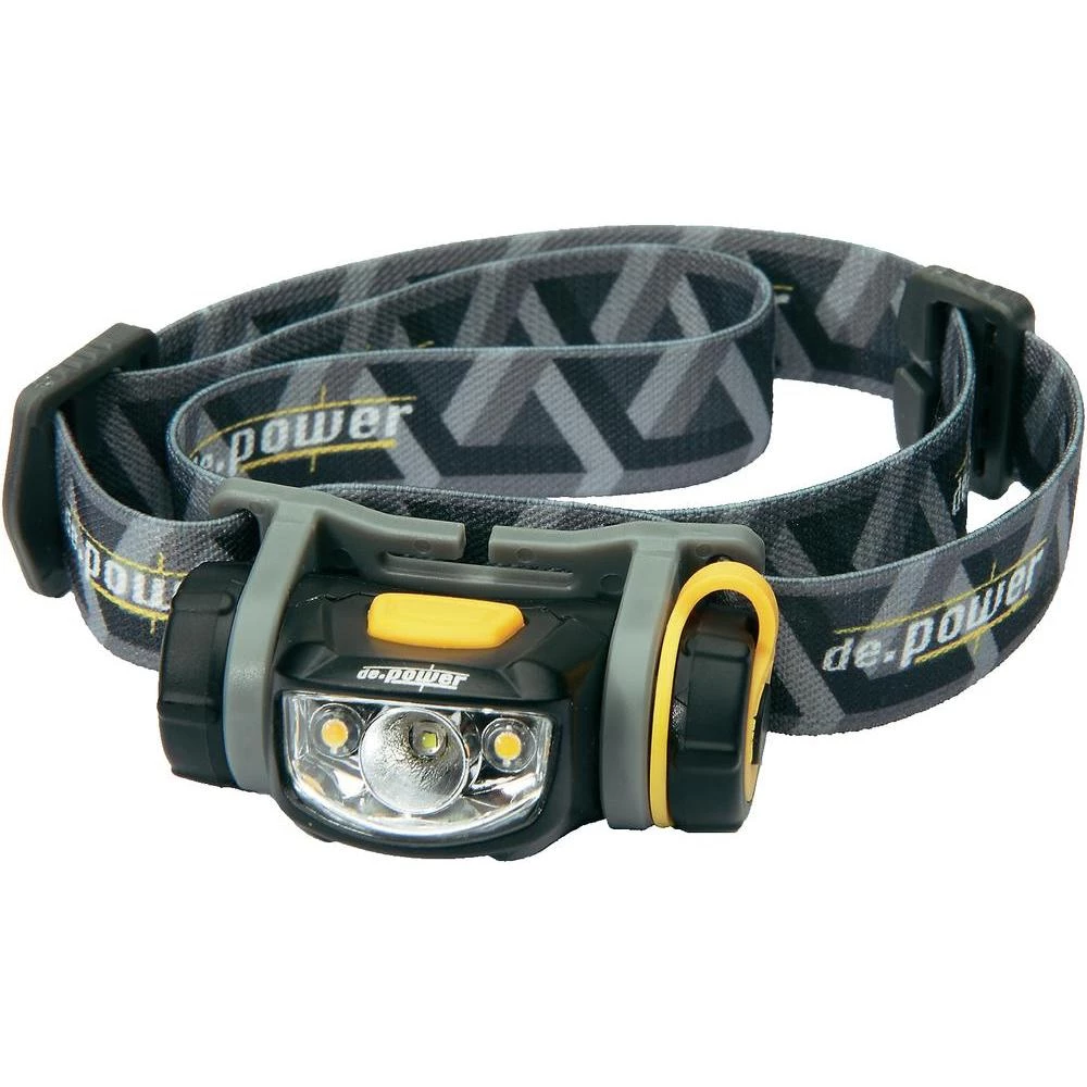LED naglavna svjetiljka de.power DP-800 na baterije 68 g crno-siva DP-800AA slika