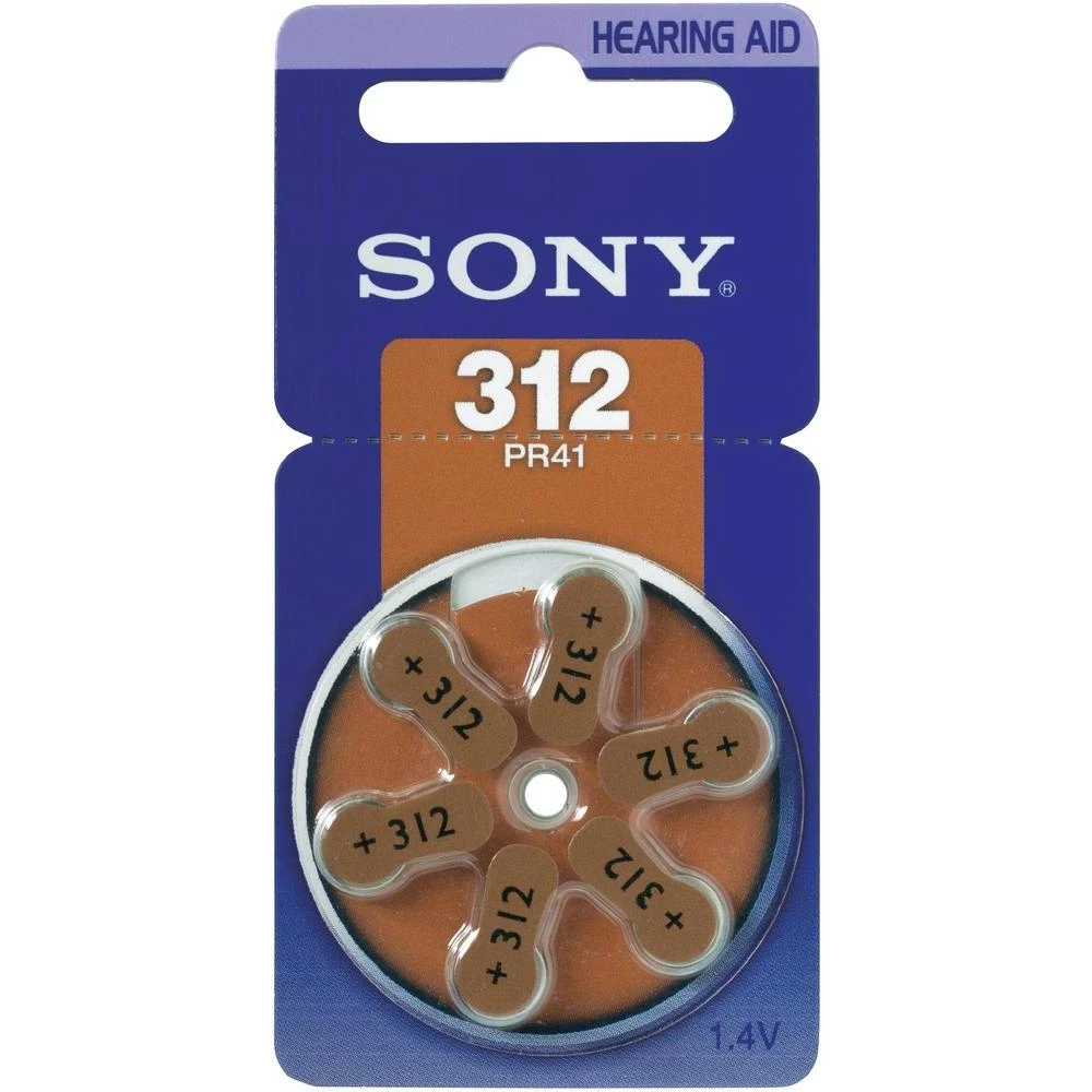 Gumbasta baterija ZA 312 cink-zrak Sony ZA312 145 mAh 1.4 V 6 kom. slika