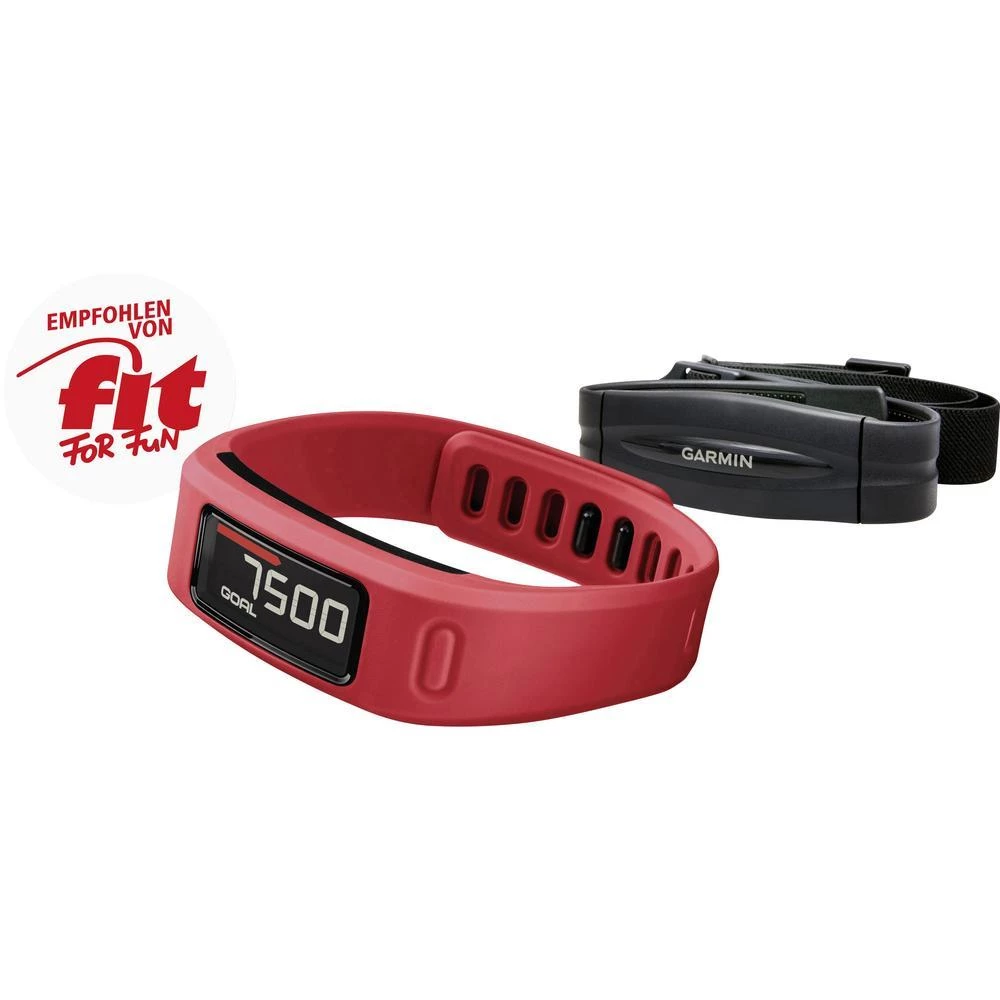Uređaj za praćenje aktivnosti Garmin vivofit™ s prsnim pojasom set crveni slika