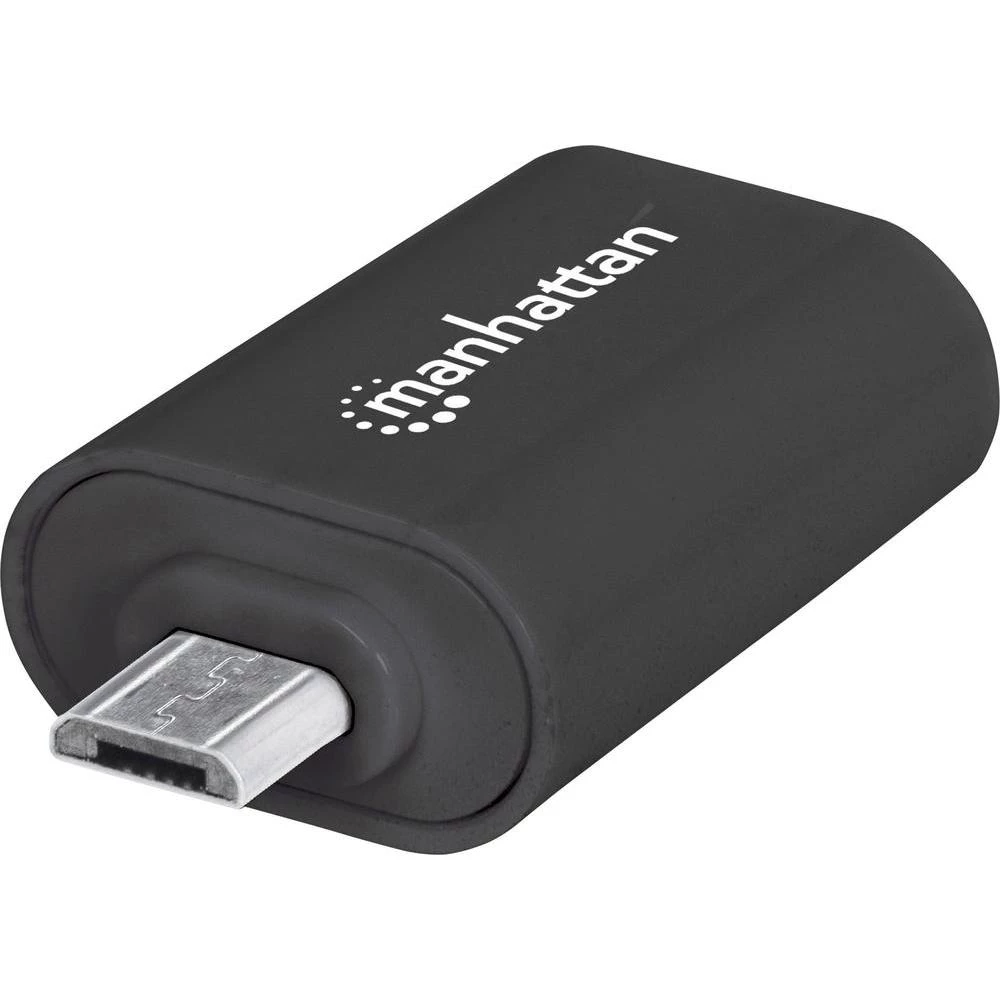 USB 2.0 adapter [1x USB 2.0 utikač Micro-B - 1x USB 2.0 utikač A] crni Manhattan slika