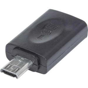 USB 2.0 adapter [1x USB 2.0 utikač Micro-B - 1x USB 2.0 utikač Micro-B] crni Manhattan slika