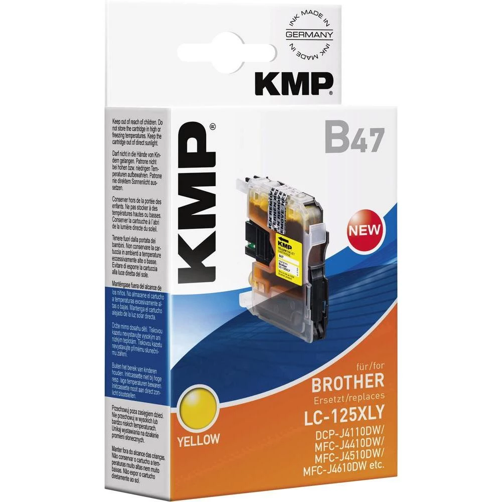 Patrona za pisač KMP kompatibilna B47 zamjenjuje Brother LC-125 žuta slika