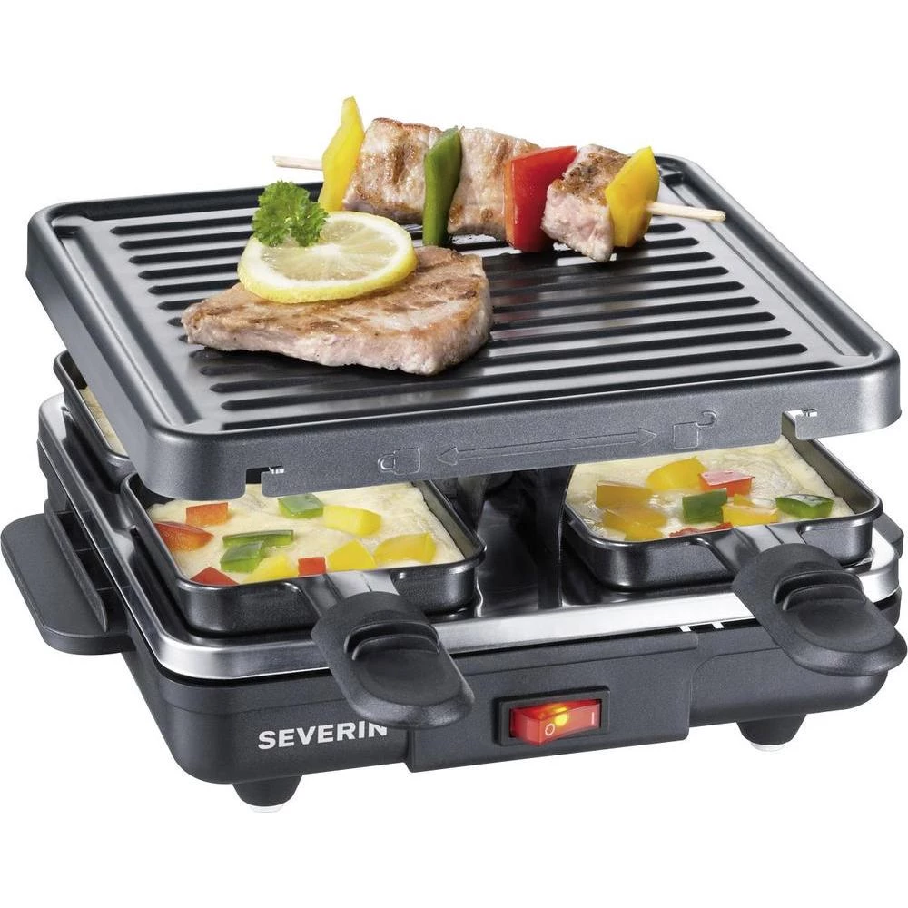 Raclette roštilj Severin RG 2686 4 tavica, crne boje slika