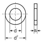TOOLCRAFT podloške, unutarnji promjer: 4.3 mm M4 nehrđajući čelik A2 100 komada TOOLCRAFT A4,3 D125-A2 188710