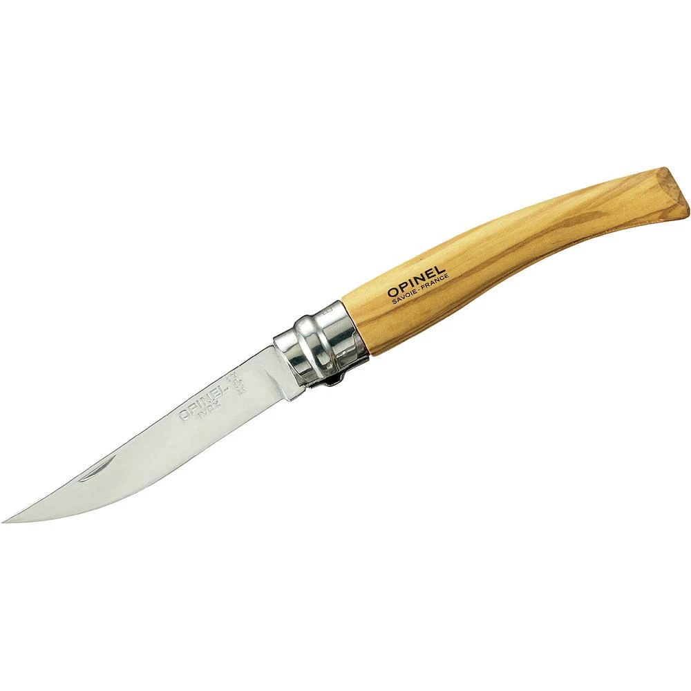 Opinel džepni nož maslinovo drvo vel.8 Slim-Line br. 8 nož Slim-Line multifunkci slika