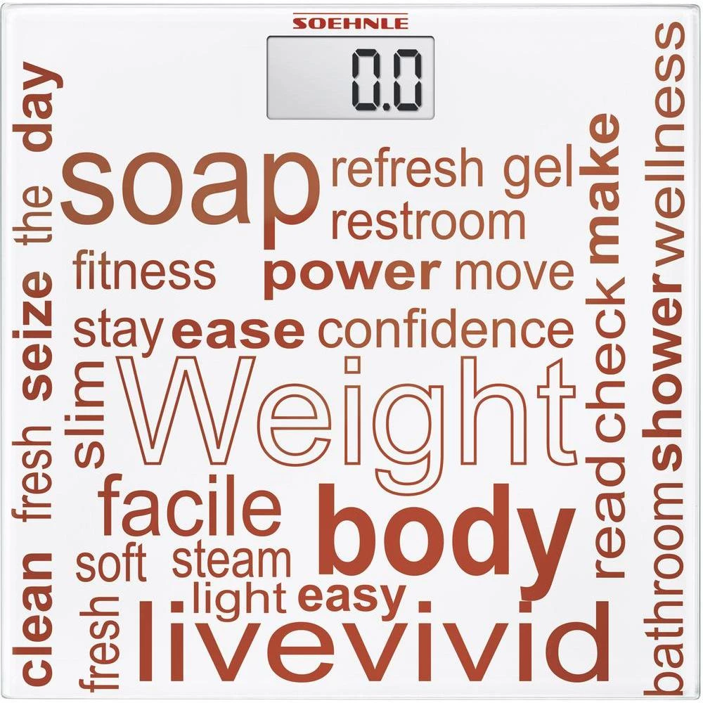 Digitalna osobna vaga Soehnle Jolly digital raspon vage (maks.)=180 kg bijela, t slika