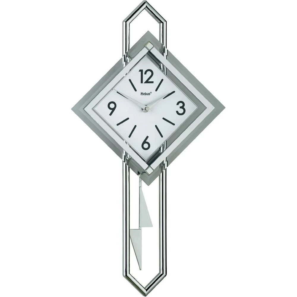 Kvarcni sat s klatnom, analogni (B x H) 28 cm x 54 cm srebrni/bijeli slika