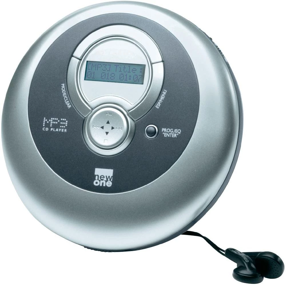 Prijenosni CD reproduktor New One D 1000 srebrna, CD, MP3 slika