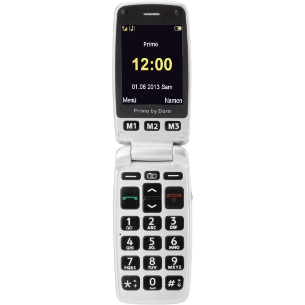 Mobitel s velikim tipkama za starije osobe Primo 413 Doro srebrna slika