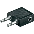 JACK audio Y-adapter [2x JACK utikač 3.5mm - 1x JACK utičnica 3.5mm], crn Goobay slika