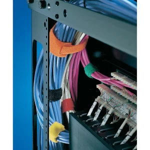 Kabelska vezica s čičkom TEXTIE-1M-PA/PP-BK-I HellermannTyton prianjajući i meka slika