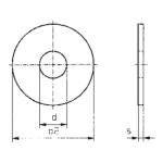 Podloška TOOLCRAFT 194723, unutarnji promjer: 3.2mm, M3, DIN 9021-A2K, galvanizi
