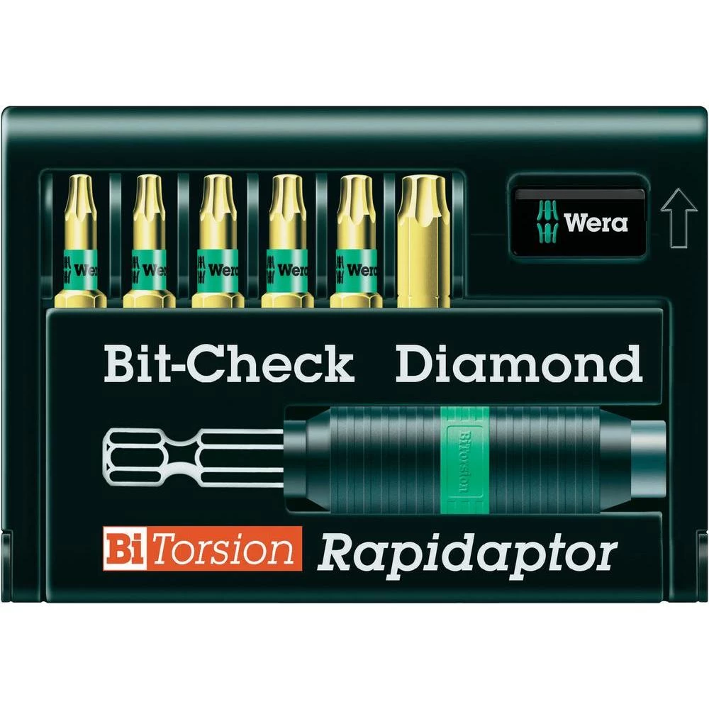 Set bit-nastavaka Wera 8767-6/BDC Rapidaptor BiTorsion 05056372001, 7-dijelni ko slika