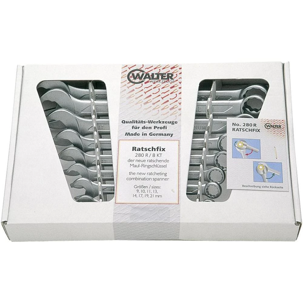 Komplet viličasto okastih ključeva Ratschfix 8-dijelni duljina ključa 9 - 21 mm slika