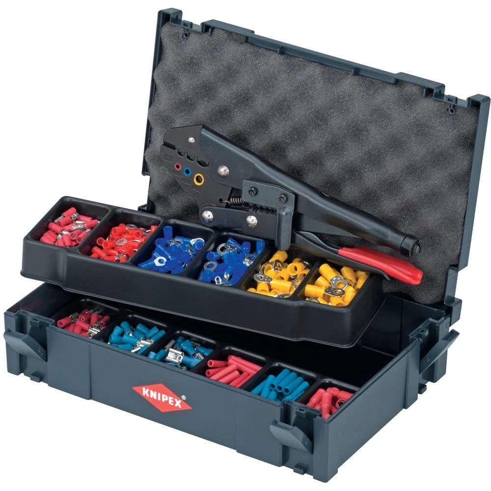 Knipex 97 90 00 kliješta za krimpanje kablovskih konektora + asortiman za krimpa slika