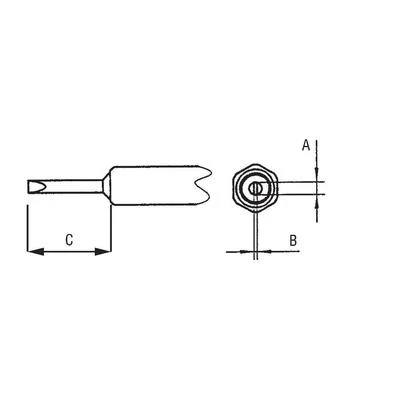 Vrh za lemljenje NT H Weller oblika dlijetla veličina vrha 0.8 mm sadržaj 1 kom. slika