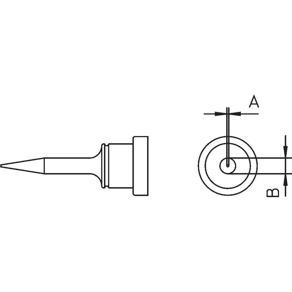 Vrh za lemljenje LT 1SAHS Weller okrugli veličina vrha 0.5 mm duljina vrha 16 mm slika