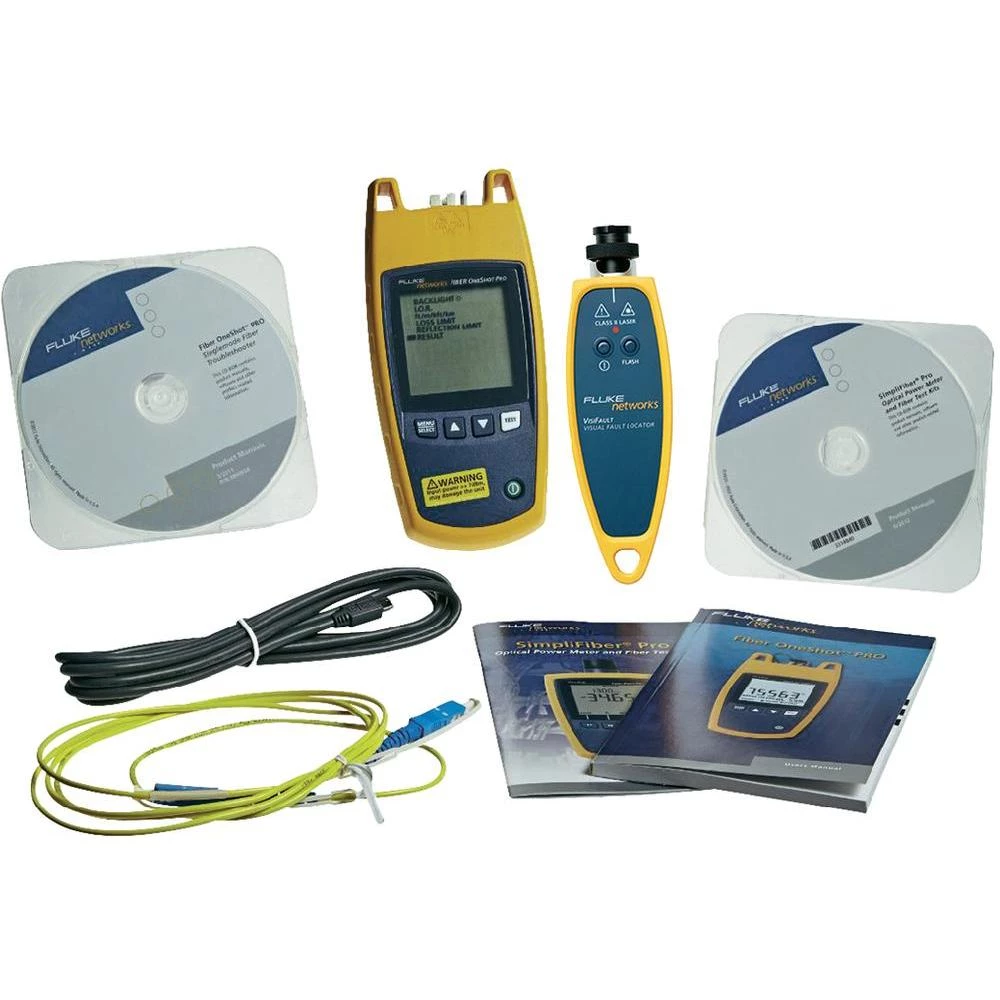 Fluke Networks FIBR-1-KITPRO-VF Fiber OneShot PRO-SC-Set s VisiFault, uređaj za ispitivanje kablova, ispitivač kablova slika