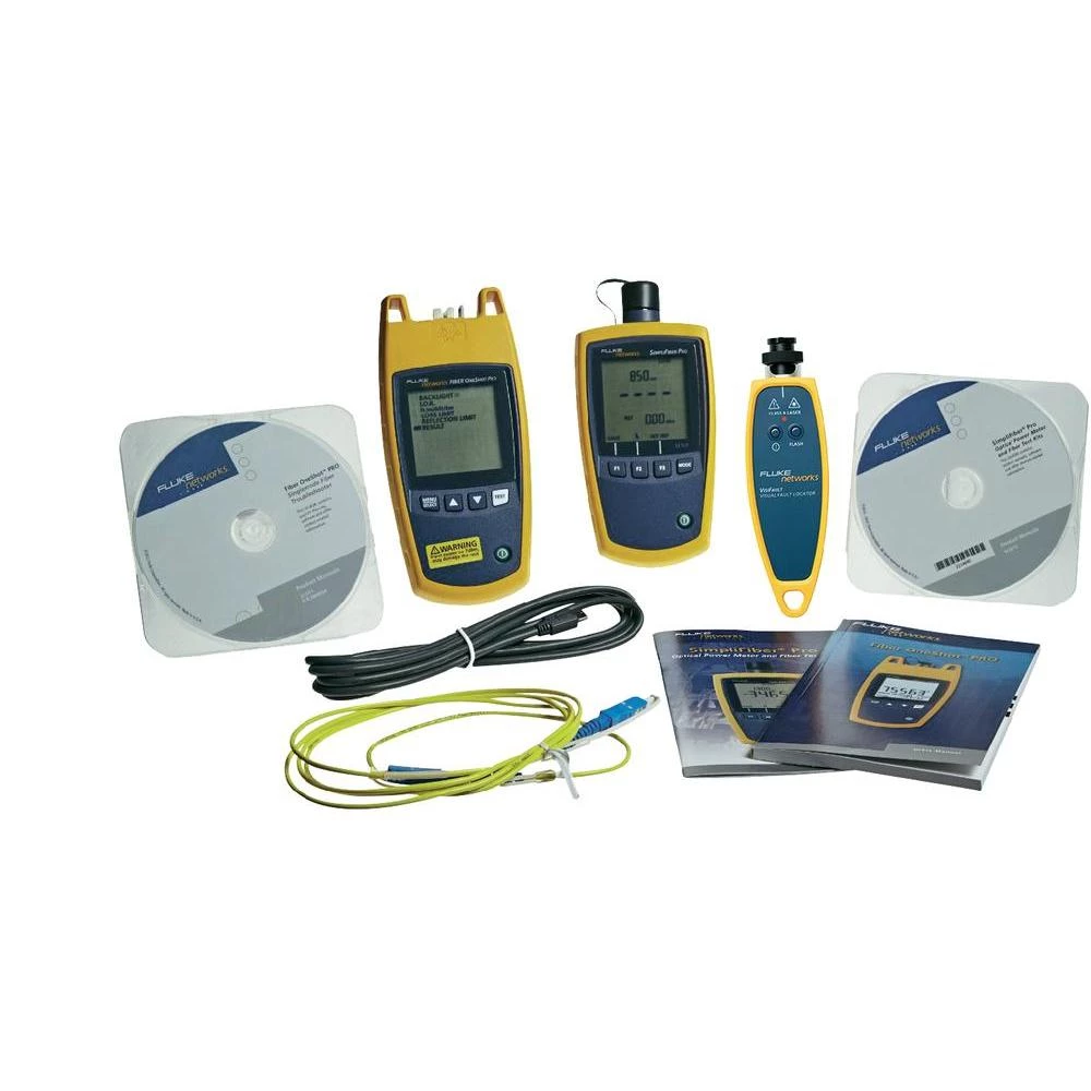 Fluke Networks FIBR-1-KITPRO-VFPM Fiber OneShot PRO-SC-Set s VisiFault i SimpliFiber Pro, uređaj za ispitivanje kablova slika