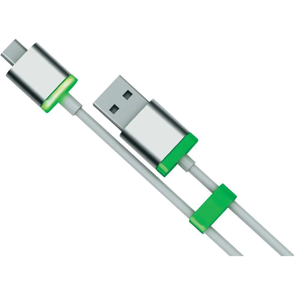 USB kabel za punjenje i prijenos podataka CCM101-120-GN Mipow, LED i mikro USB 1 slika