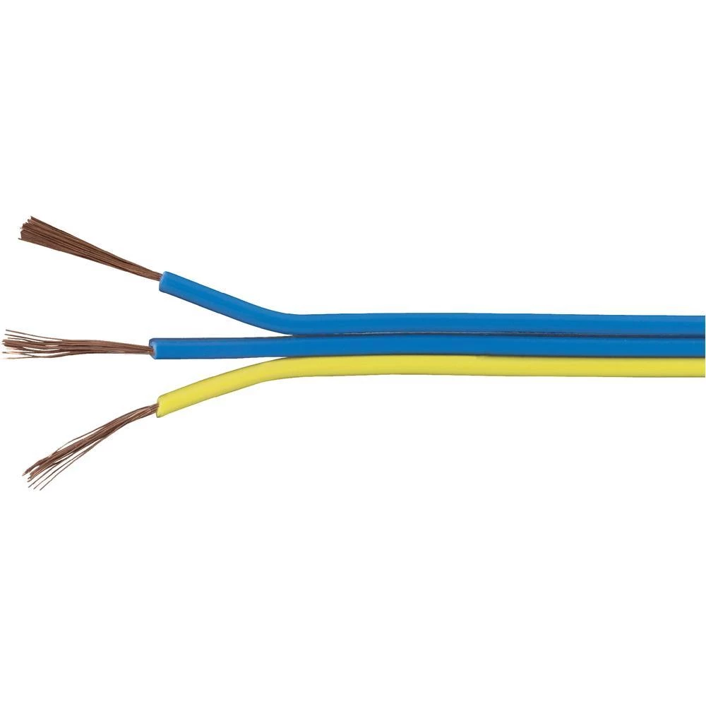 Prepleteni vod trožilni 93014c450 Conrad 3 x 0.14 mm plava, žuta 25 m slika